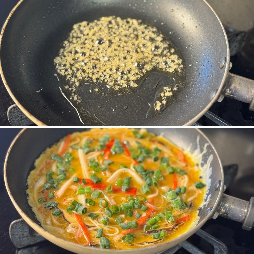 卵焼き器で15分でできたかにたま風卵焼きワンオペママから息子にとどける愛情ごはん ☆ 晴れても曇っても☆