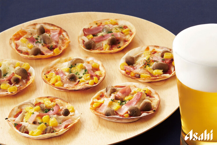 きのこのふんわりピザ