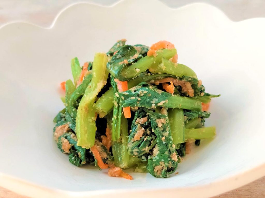 ほうれん草と人参の簡単お浸し レシピ付: kajuの□今日のお料理・簡単レシピ□