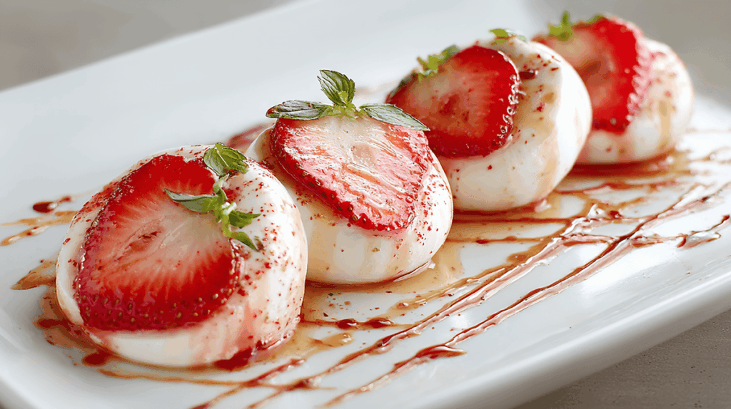 いちごとローズマリーのカプレーゼ