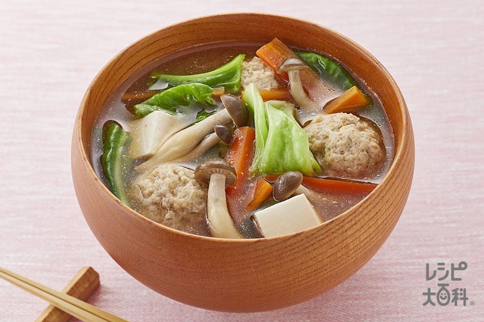 ほっこり☆鶏団子と大根の中華スープ