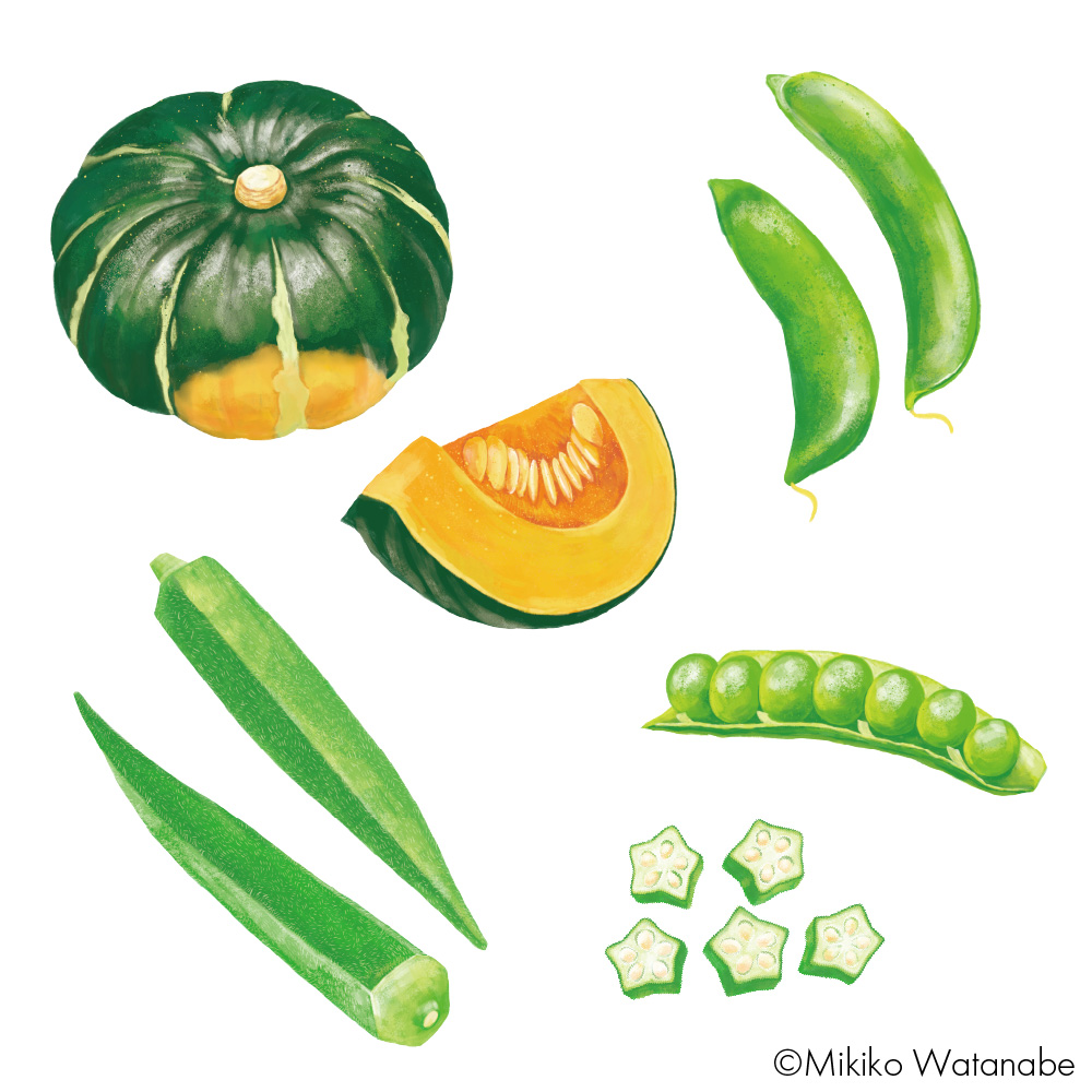 みどりの食べ物イラスト無料イラスト・フリー素材なら「イラストAC」