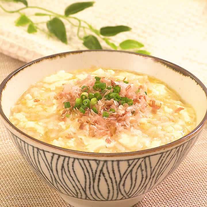レンジで超簡単☆卵ふわっトロ～ッおじや♡