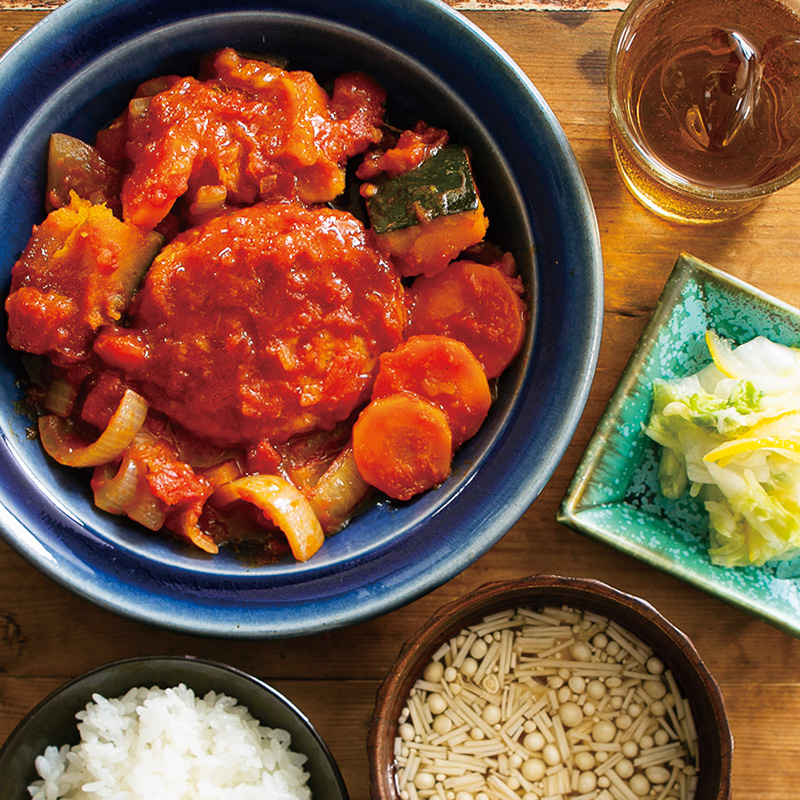 クリスマスのディナーに！ 思いを込めてじっくり煮込んだ「フレッシュトマトの煮込みハンバーグ」WANIBOOKOUTワニブックスのWEBマガジンワニブックアウト