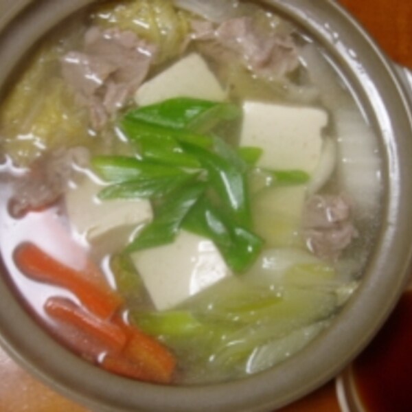 食材2つなのに美味しい♪ ねぎと豚肉だけ！簡単鍋