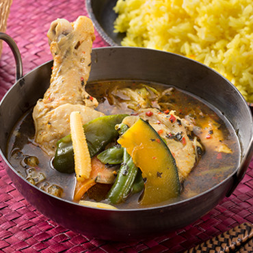 チキンとひよこ豆のスパイスカレーレシピ 本のあるカフェホコトver.HoCoToホコト