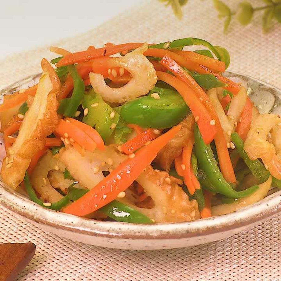 ピーマンとちくわのごまきんぴら