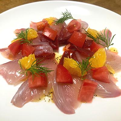 シンプル ハマチのカルパッチョ