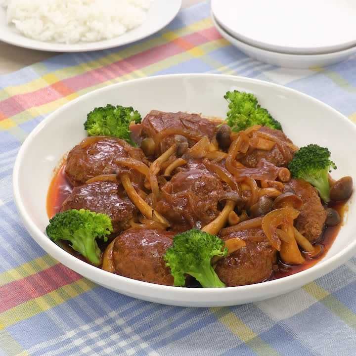 ♡煮込みハンバーグ♡簡単レシピ時短お弁当作り置きひき肉Mizukiオフィシャルブログ 「♡奇跡のキッチン♡」