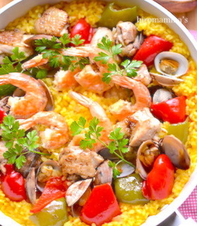 お家で簡単パエリア ホットプレートで作る