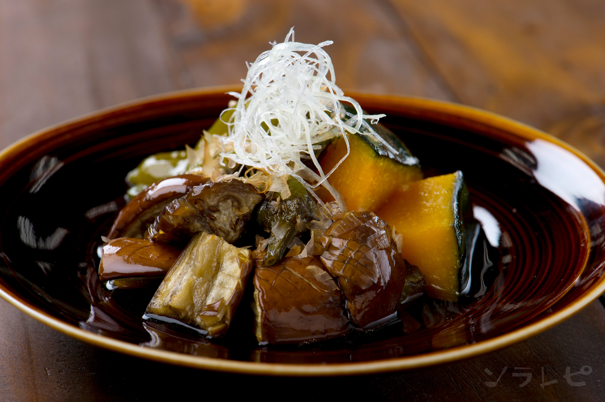 かぼちゃとナスの彩りきれいな焼き浸しクラシル