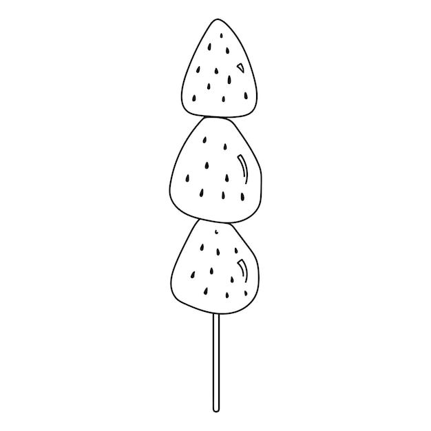 プルコギ 韓国料理 手描きの背景イラストPremiumベクトル素材