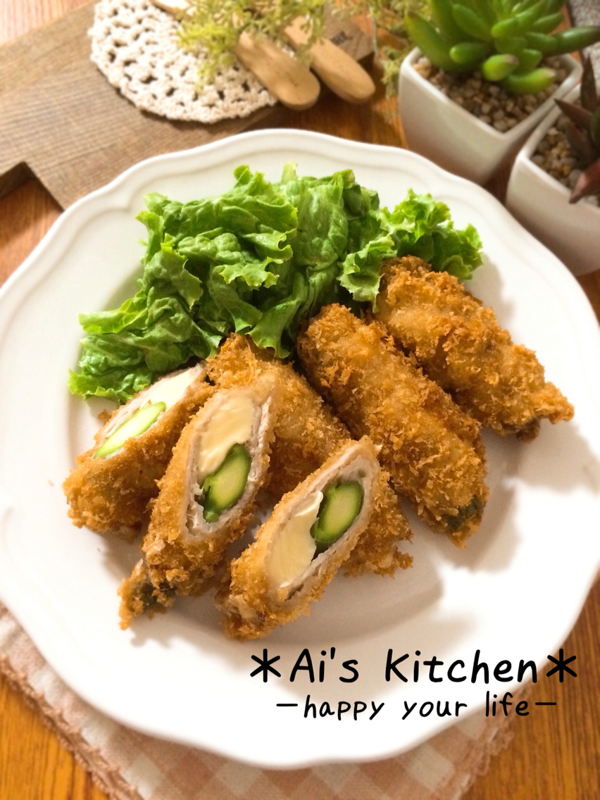 バッター液で簡単♪一気に衣付け！ アスパラの肉巻きフライ時短お弁当