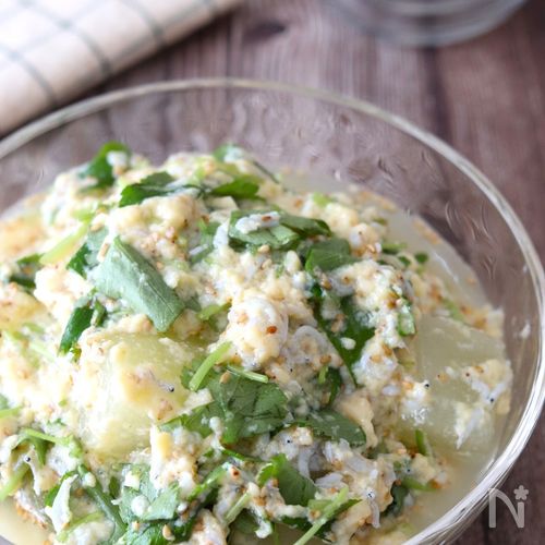 豆腐と三つ葉の白あえ風サラダ