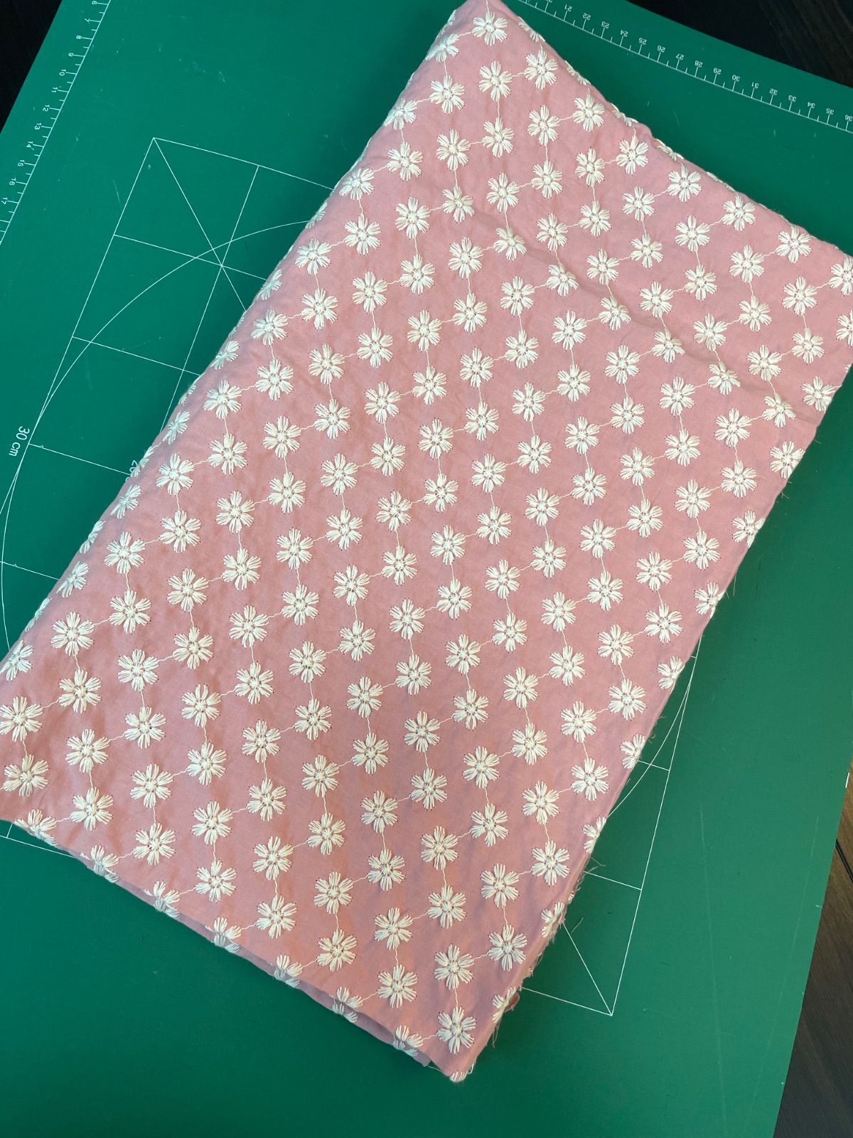 韓国生地刺繍生地ブルー系