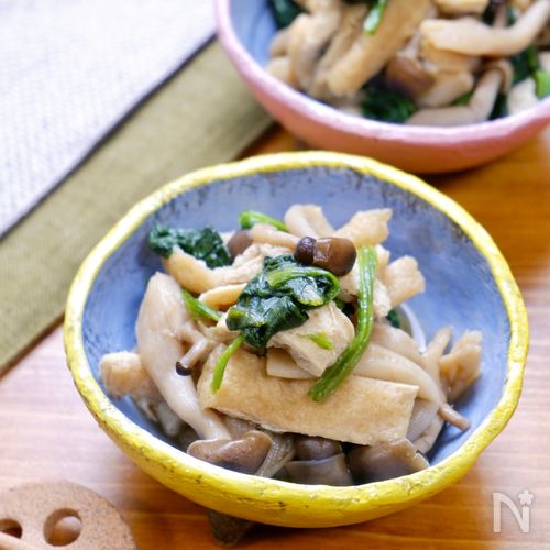 わらびと油揚げの煮もの