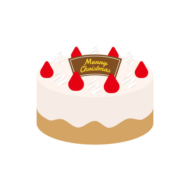 赤いクリスマスケーキのイラスト無料イラスト素材素材ラボ