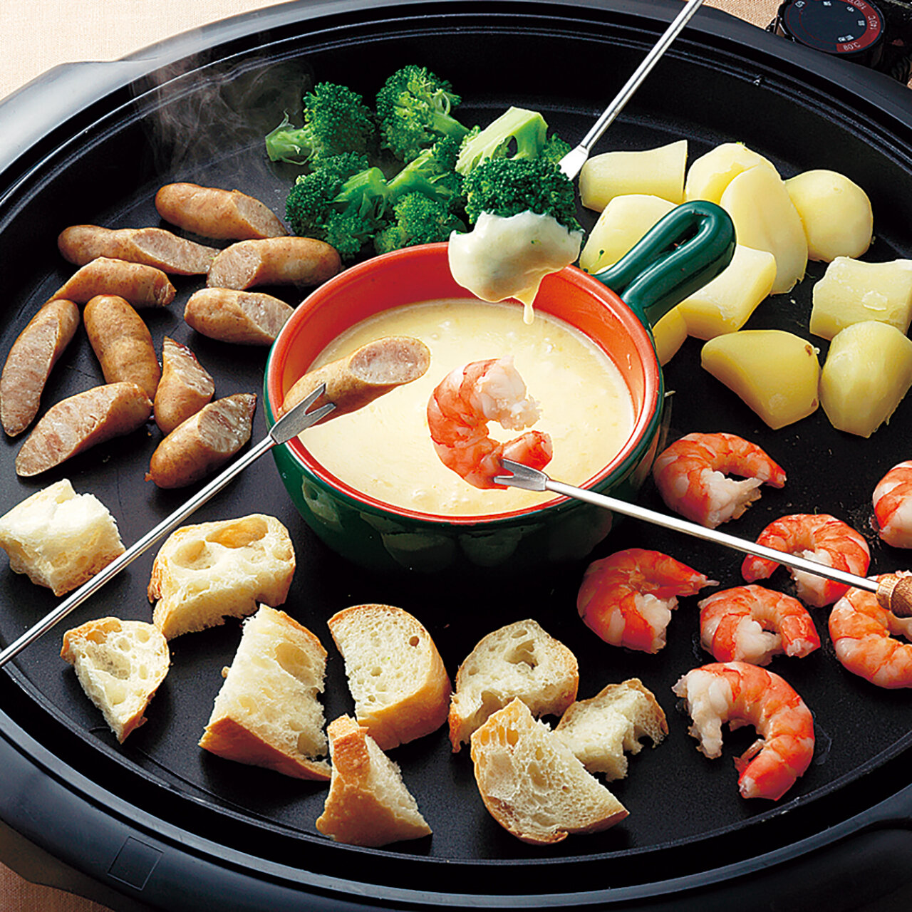 バジルチーズフォンデュ