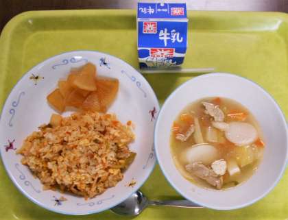 本日の給食由利本荘市立本荘南中学校