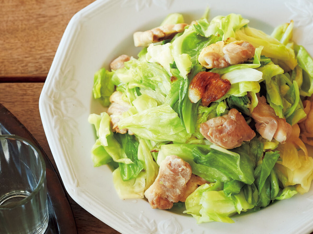 とりむね肉とキャベツの中華炒め