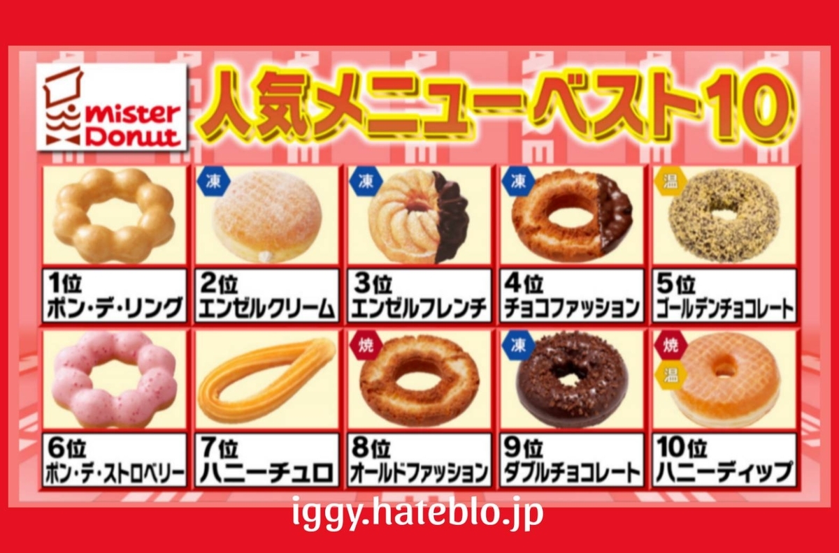 セール ドーナツ 10種類1個100円 ミスタードーナツOVOオーヴォ