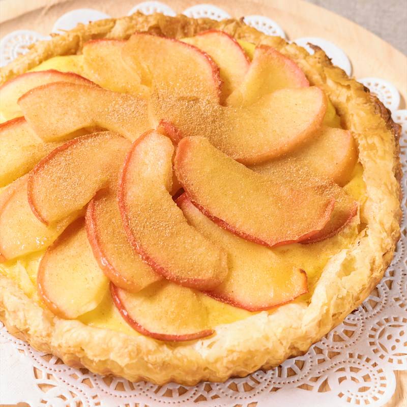冷凍パイシートでカスタードアップルパイ