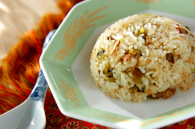 めんたい高菜チャーハン商品紹介おいしさ、あごの差。くばら久原醤油