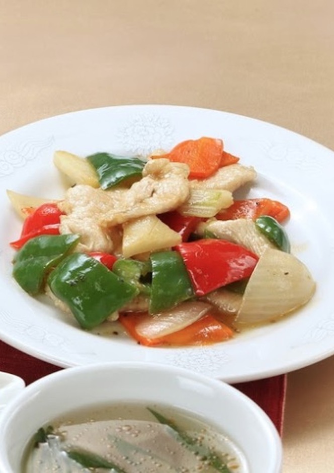 とりとなすの黒酢炒め