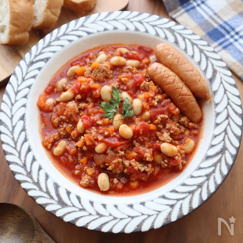 トマト缶で簡単！懐かしい味ポークビーンズの作り方