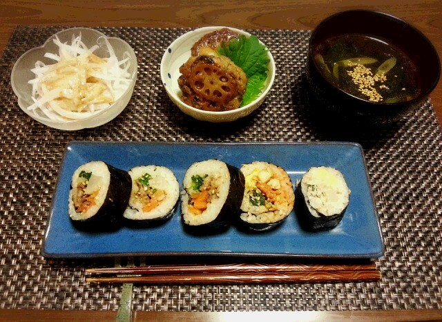 キンパ風海苔巻きのレシピぱくぱく献立くん 料理レシピ