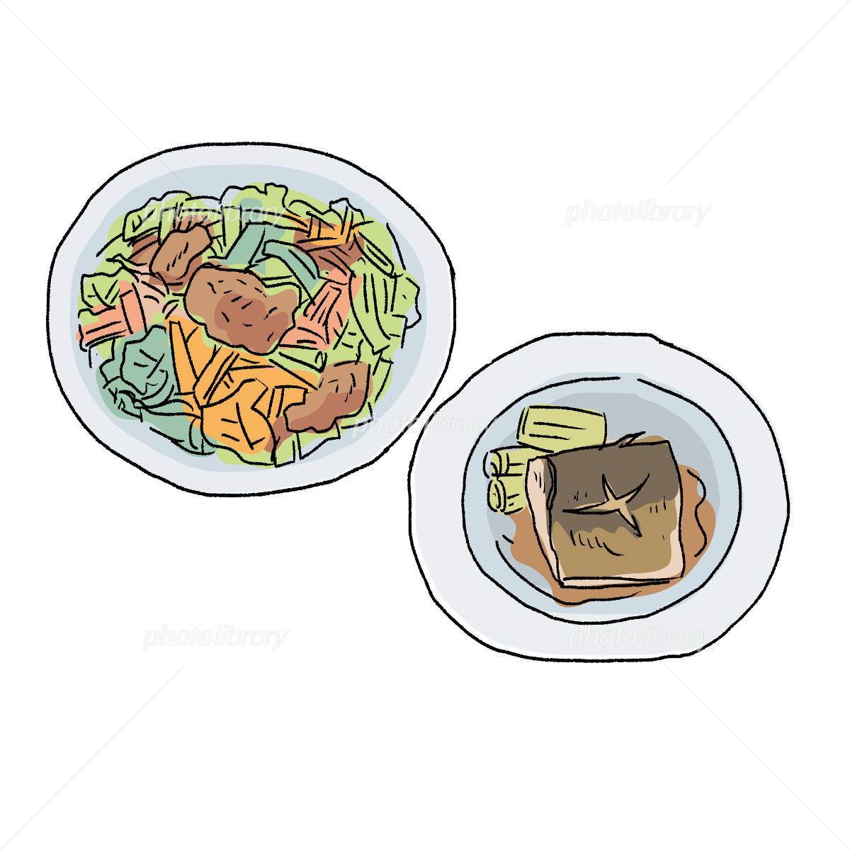 肉か魚イラスト - No: 1664037無料イラスト・フリー素材なら「イラストAC」