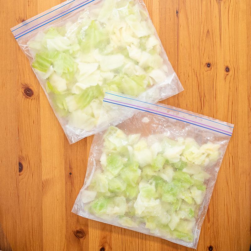 茹でたキャベツの冷凍保存方法