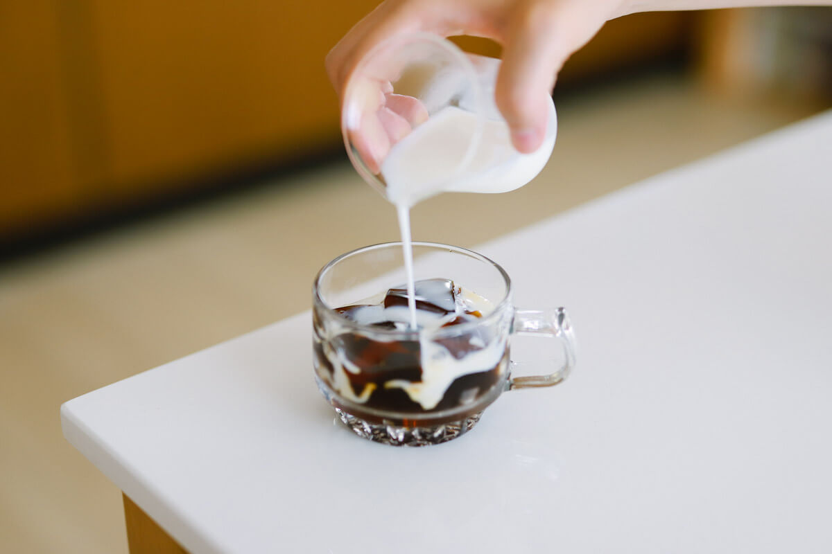 アガーで作るコーヒーゼリ