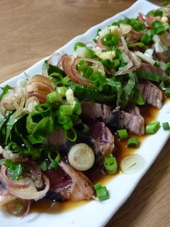 たっぷり薬味のカツオのたたき 副菜