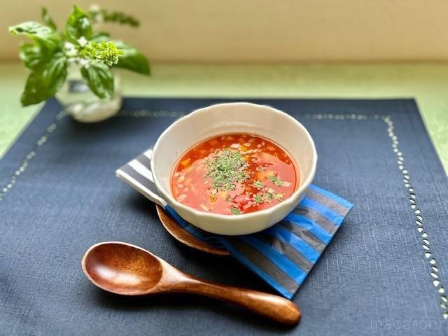 トマト缶で作る冷たいスープ ガスパチョ