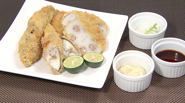 ご飯がすすむ♪ なすの肉巻きフライ