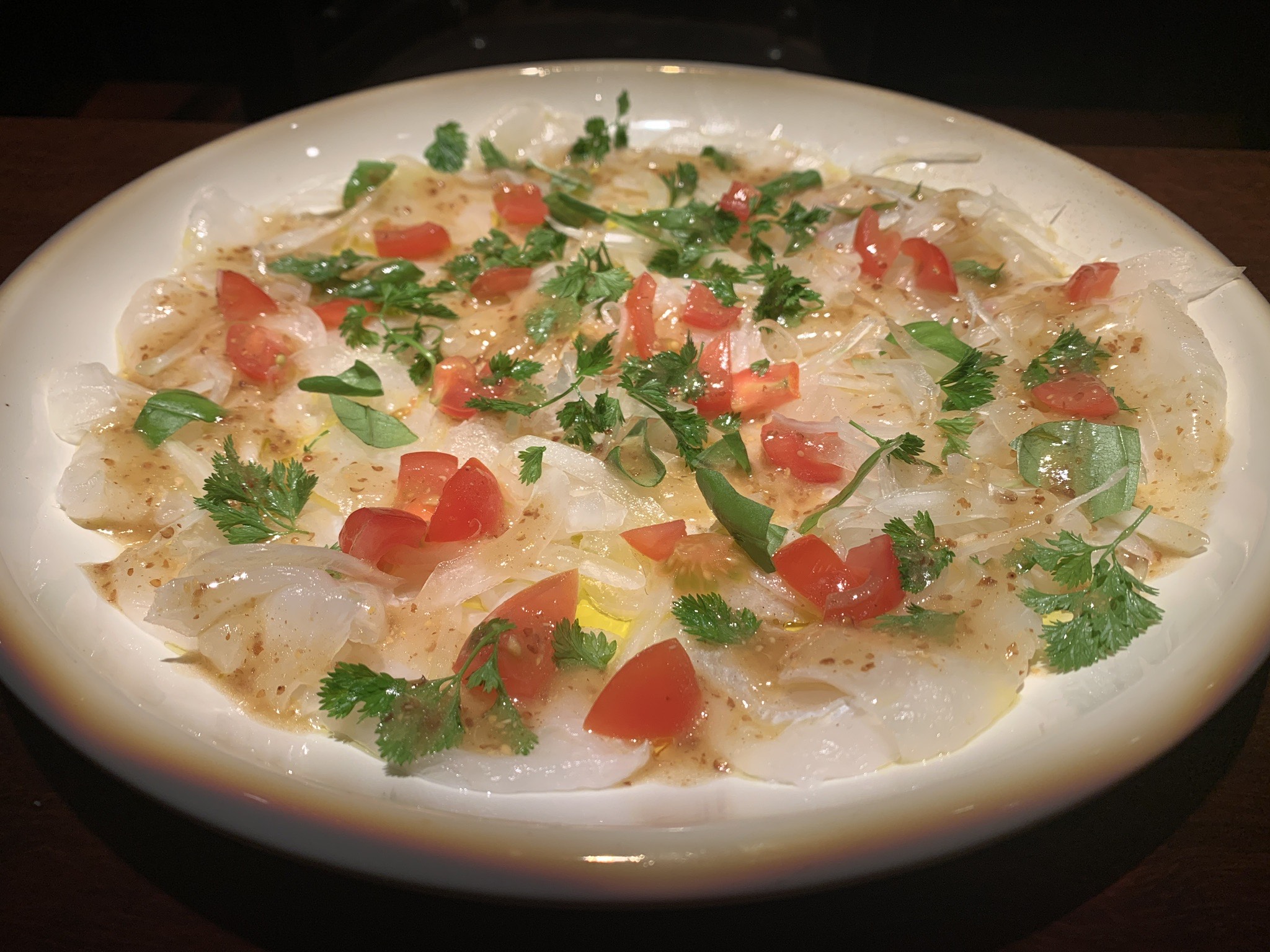 鯛と新玉ねぎを使って春のカルパッチョ 〖真鯛のカルパッチョ〗のレシピ│料理とゴルフ好きの料理長のブログ