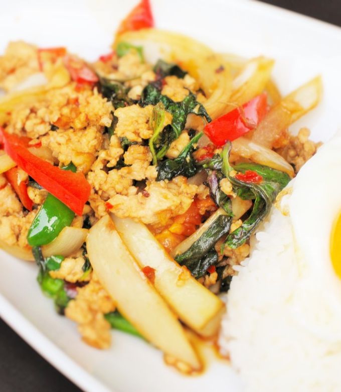 シーフードガパオライス