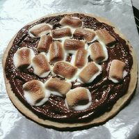 チョコとチーズのデザートピザ バレンタインのアイデアレシピうた_ごはんはおうちでたべたいが投稿したフォトブックLemon8