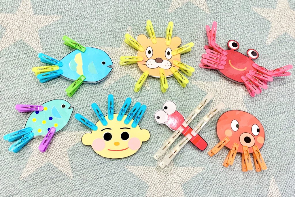 洗濯バサミおもちゃは4つのステップで楽しく遊ぼう！モンテッソーリの挟むお仕事モンテッソーリの小部屋