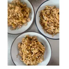 豆腐といか塩辛のユッケ風