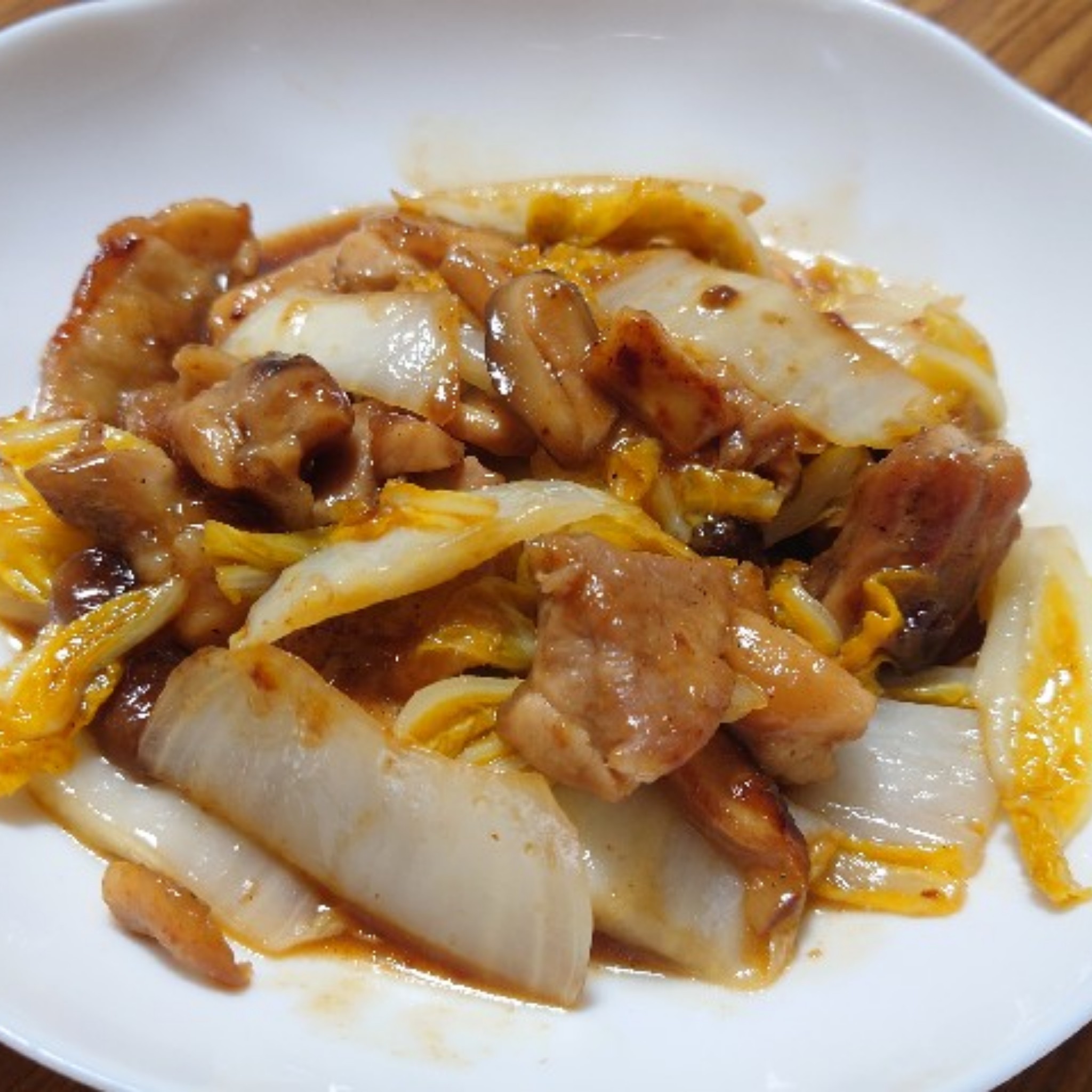 お酢でさっぱり！ 鶏肉と白菜の甘酢炒め