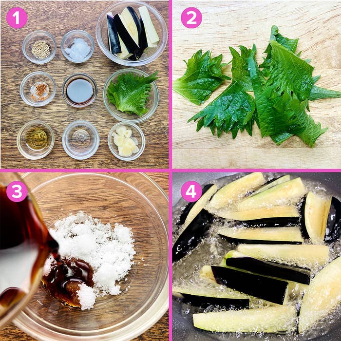 ごはんがすすむ！ 大葉なすのピリ辛漬け