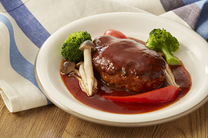 挽き肉とケチャップで簡単煮込みハンバーグ♪