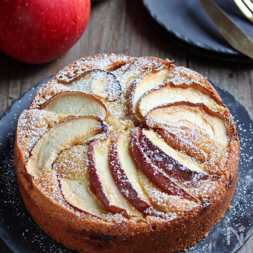 材料3つ 混ぜて焼くだけ!りんごケーキ作り方