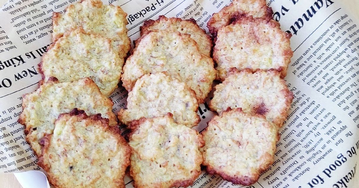 バナナのオートミールレーズンクッキ