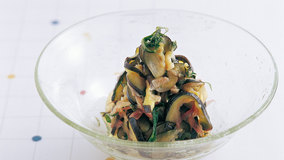 レンジで！さっぱりなすの酢じょうゆだれ