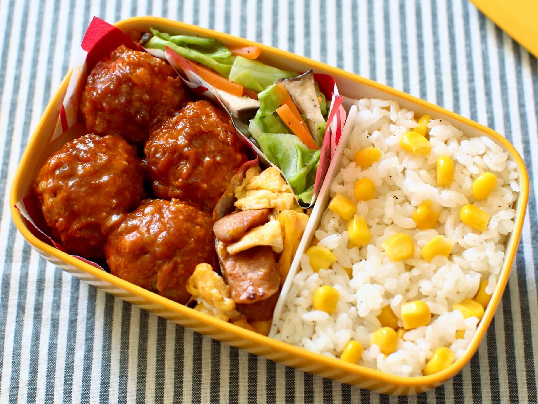 キャラ弁★ミートボールヘアの男の子