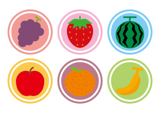 水彩で描いたフルーツ模様のイラスト素材FYI03458771ストックフォトの Qlean Market キュリンマーケット