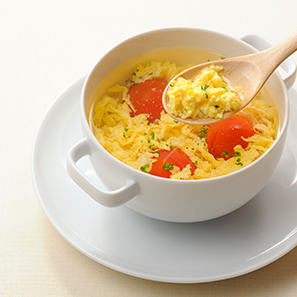 春菊の和風スープのレシピ 作り方：白ごはん.com